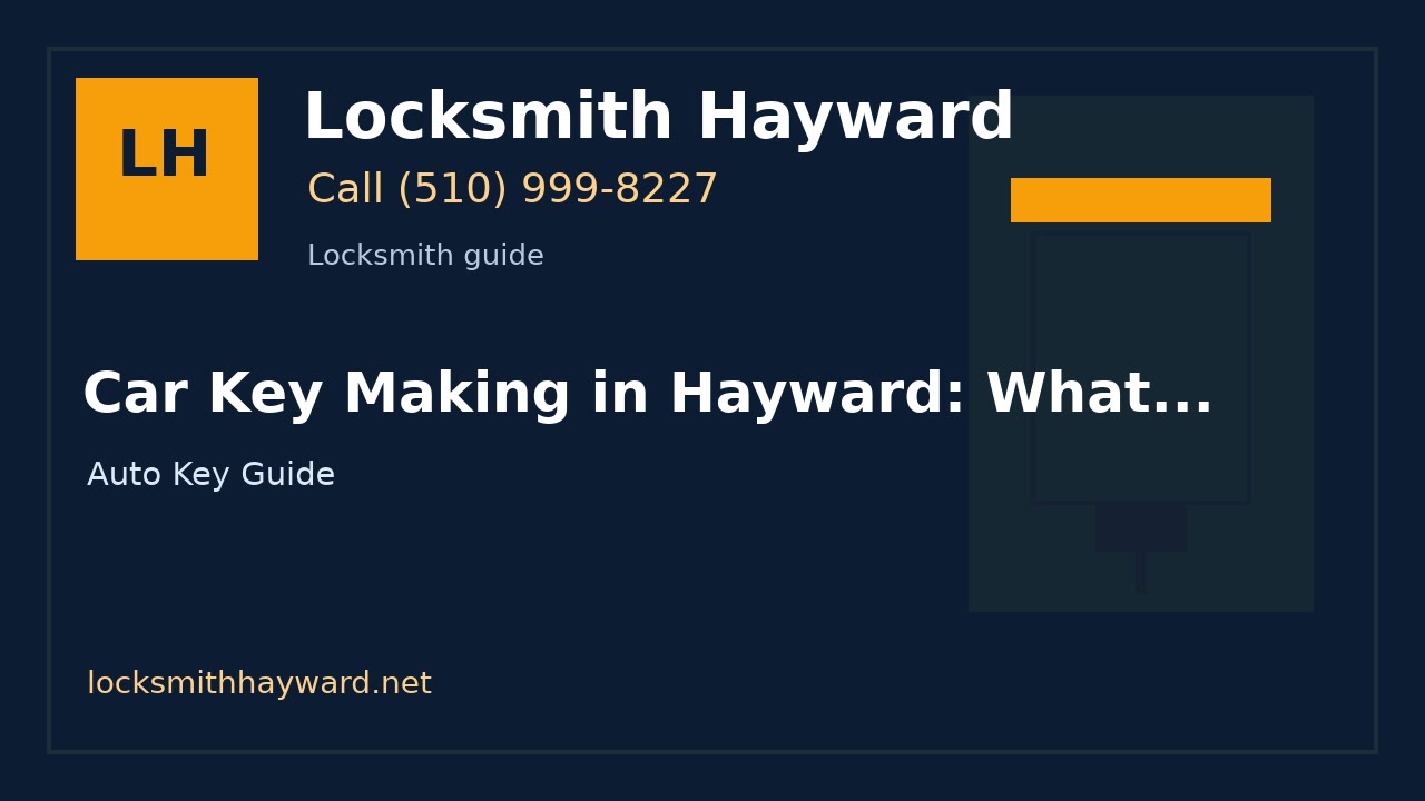Car Key Making in Hayward: What Details Matter | Locksmith Hayward image for Locksmith Hayward