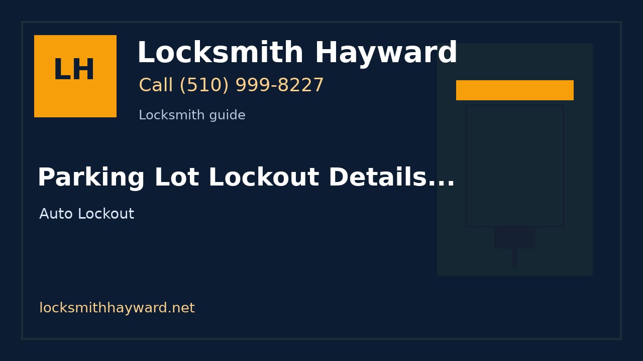 Parking Lot Lockout Details That Help Dispatch | Locksmith Hayward image for Locksmith Hayward