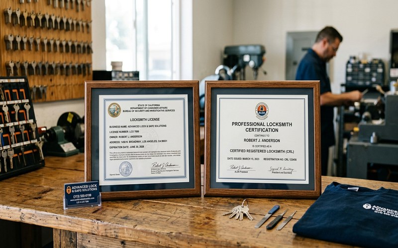 California BSIS license verification for Hayward locksmiths