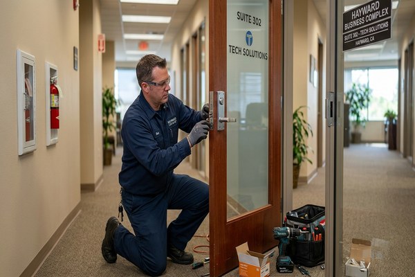 Commercial locksmith access control installation Hayward CA office